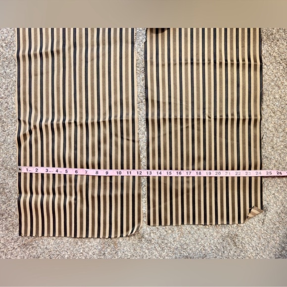 Khaki & Black Stripe Textured Upholstery Fabric - 2 Pieces - Picture 9 of 13